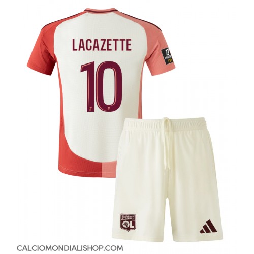 Maglie da calcio Olympique Lyonnais Alexandre Lacazette #10 Terza Maglia Bambino 2024-25 Manica Corta (+ Pantaloni corti)